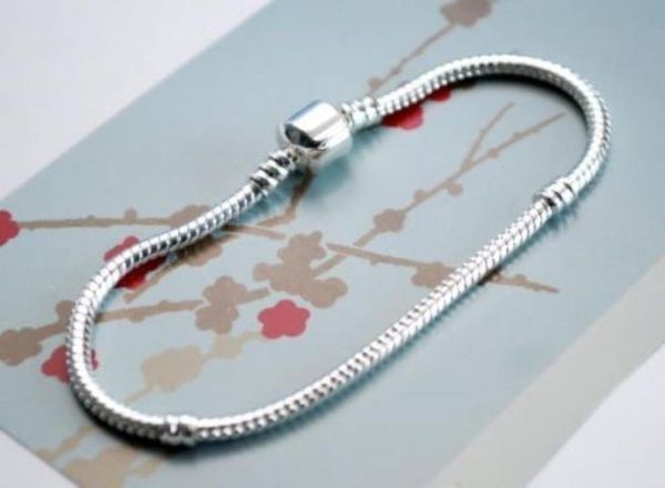 

lose money promotion2017 fashion charm bracelet,3mm 925 sterling silver chain fit european beads style5478951, Black
