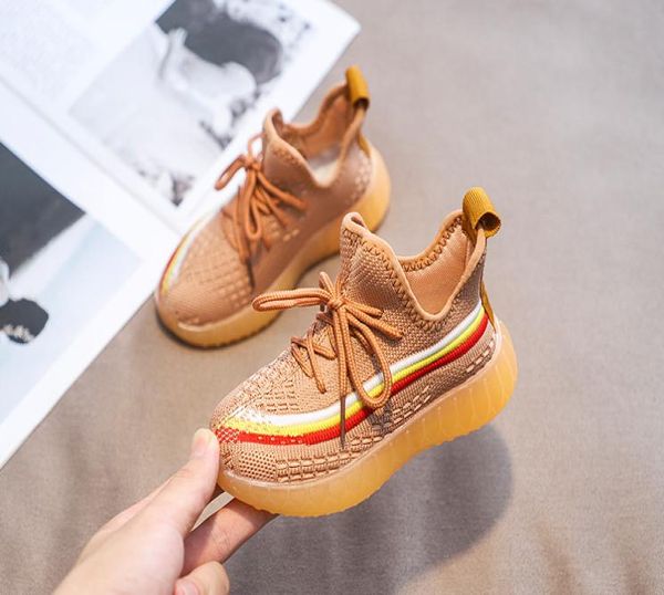 

autumn the new children039s shoes whole korean version fashion rainbow edition child coconut shoes flying weaving boys and 9951242, Black