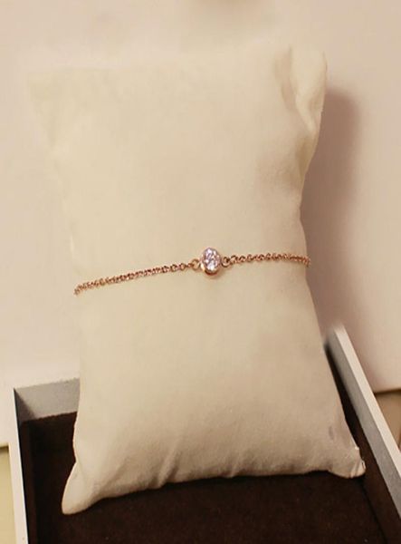 

316l titanium steel super cute lucky one round diamond bracelet in 163cm for women wedding gift jewelry ps52823016133, Golden;silver