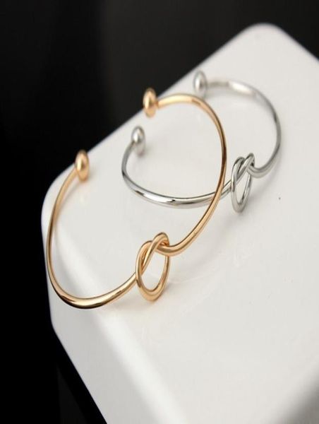 

europe and the united states jewelry simple wind bangle bracelet personalized knot tie bangle9205413, Black