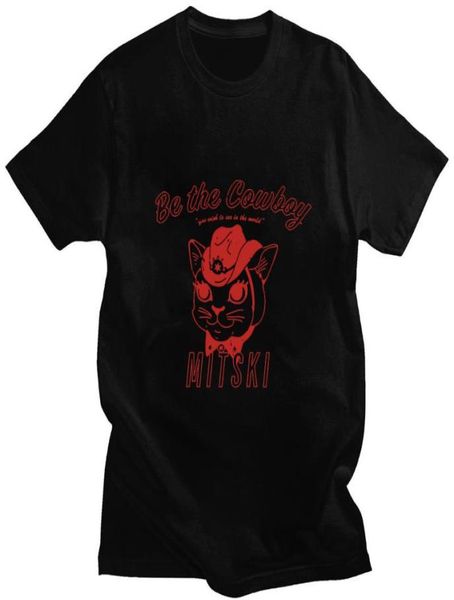 

men039s tshirts mitski be the cowboy poster music classic cute animal print summer thin short sleeve oversized cotton loose ma2502268, White;black
