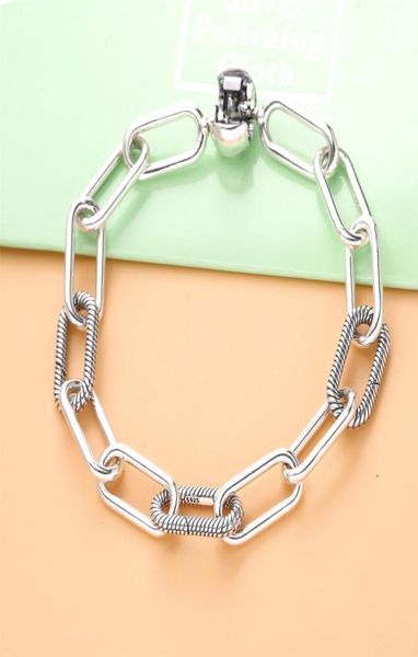 

925 sterling silver style me chunky link chain bracelet015762811, Golden;silver