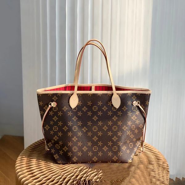 

m41178 2 piece genuine leather shopper bag luxury tote large mother women handbags travel man beach purse louvis picnic bags crossbody shoul