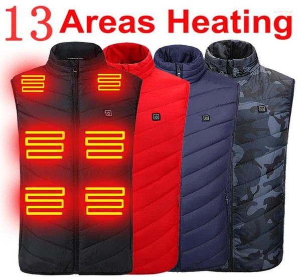 

men039s vests heated vest men woman heating for jacket warmte puffer winter electric usb heater tactical bodywarmer man8158654, Black;white
