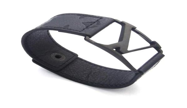 

charm bracelets designer jewelry wide black leather bracelets men charm bracelet for women hand strap brown flower pattern 4 color7040802, Golden;silver