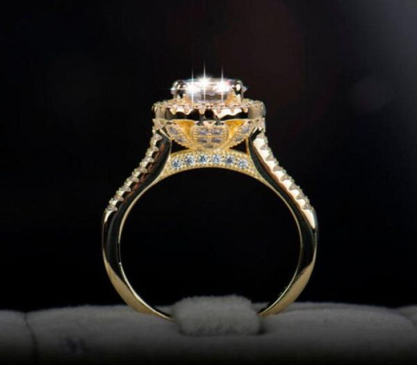 

victoria wieck new brand jewelry 925 sterling silver white sapphire 7mm round cut women wedding engagement band gold rings women s9533402