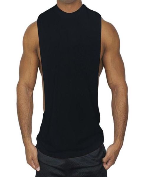 

summer mens tank bodybuilding clothing stringer tank men fitness sleeveless coon singlet vest undershirt4893415, White;black