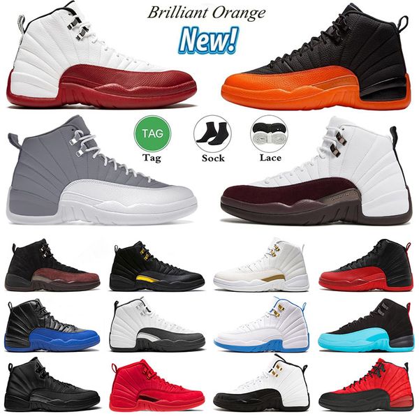 

jumpman 12 12s mens basketball shoes brilliant orange university blue twist field purple cherry brilliant orange men women trainers sports s