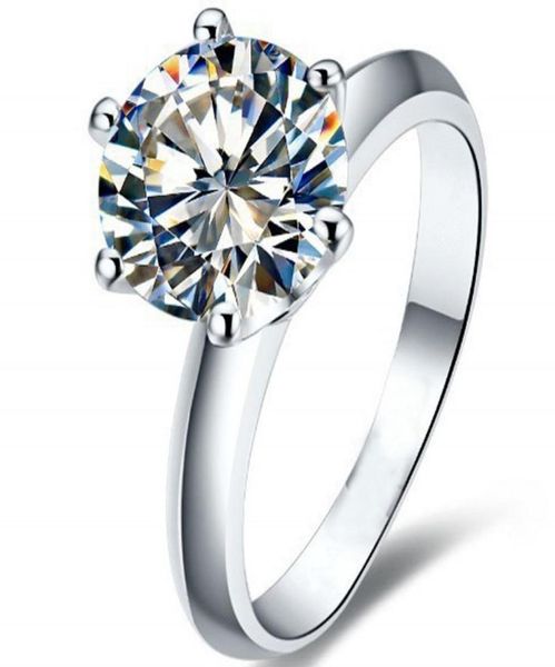 

choucong solitaire 2ct diamond cz 925 sterling silver women engagement wedding band ring sz 410 gift3942911, Slivery;golden