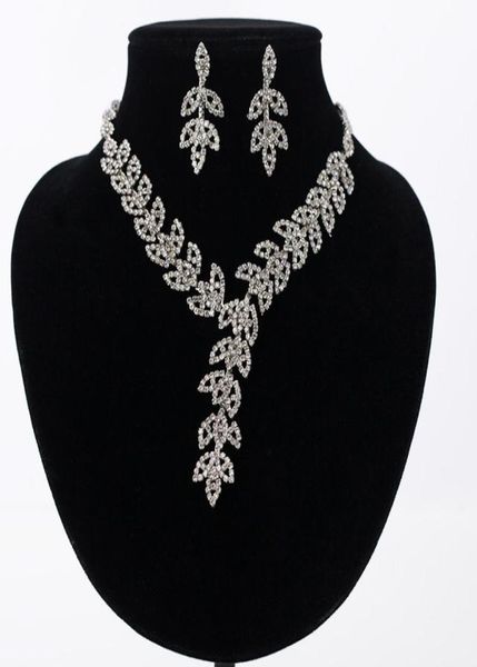 

accessories whole silver color crystal bridal jewelry sets wedding jewelry earrings bracelet necklace sets9858435