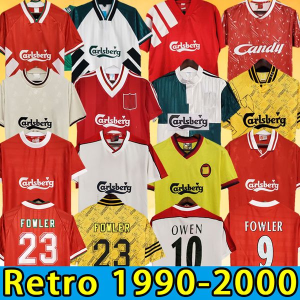 

dalglish heskey mens retro soccer jerseys fowler gerrard torres kuyt home away football shirt suarez mcmanaman 89 90 91 92 93 1996 1994 1999, Black;yellow