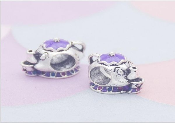 

wholesale silver charm beads 30pcs disny mrs. potts chip european charms bead fit chain bracelet necklack fashion diy jewelry3308130, Black