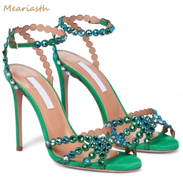 

sandals modx clear pvc crystal blue peep toe m2 buckle strap thin high heels woman summer lady 230711, Black
