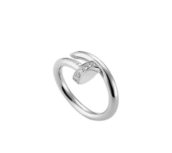 

nail love band ring stones designer screw jewelry couple lover woman man rings jewelry4144241, Silver