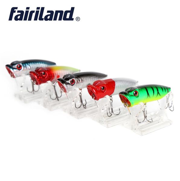 

10 pcslot popper lure 7cm28in 11g039oz water hard fishing bait 5 colors carp fishing lure wobbler leurre isca 20187820692