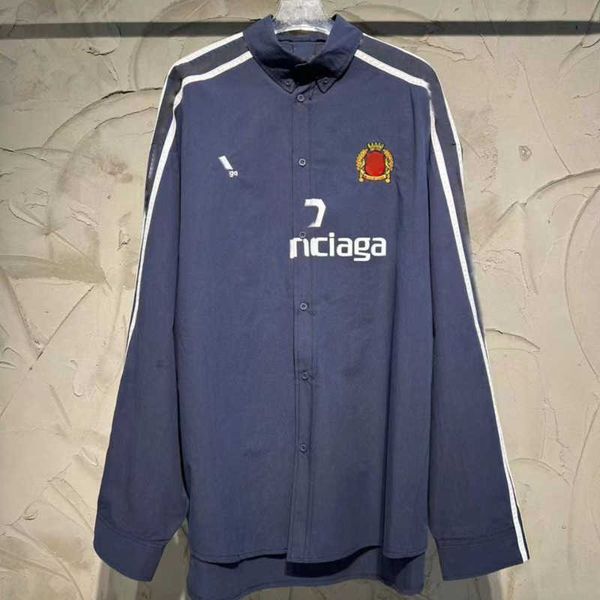 

luxury brand casual shirt mens embroidered football jacket bb designer long sleeve t shirt sun protection clothing oversize quick dry sweats, White;black