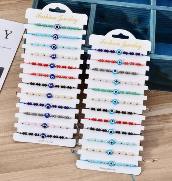

ladies crystal rice beads beaded weaving demon eye bracelet set glass eye bead bracelet fashion jewelry gc2087840150, Golden;silver