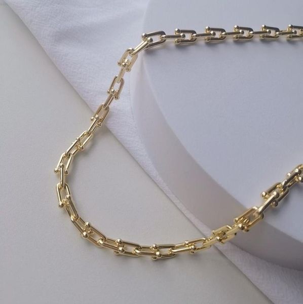 

necklace bracelet thin ushaped horseshoe hardware designer gold pendant for women men couple fashion watche wedding p6228285, Silver