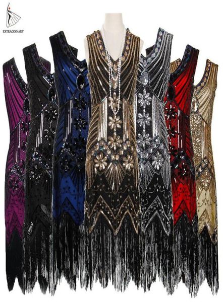 

women 1920 s vintage great gatsby dress sequins dress vneck tassels bodycon beaded party dress flapper dresses art deco double y14323283, Black;pink