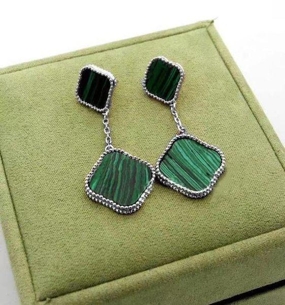 

mixed simple 18k gold plated 925 silver stud earrings luxury brand designers flower geometric famous women fourleaf clover drop e6119172, Golden;silver