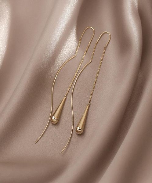 

dangle rings fashion simple ear line 2022 new trend ladies jewelry exquisite gifts for friends unusual tassel earrings7678708, Silver