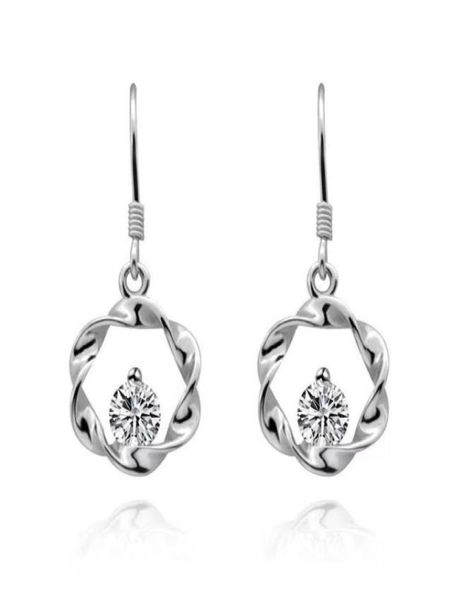 

dangle chandelier moissanite or natural ruby round flower drop earring per jewelry 015ct2pcs gemstone 925 sterling silver fine7273369