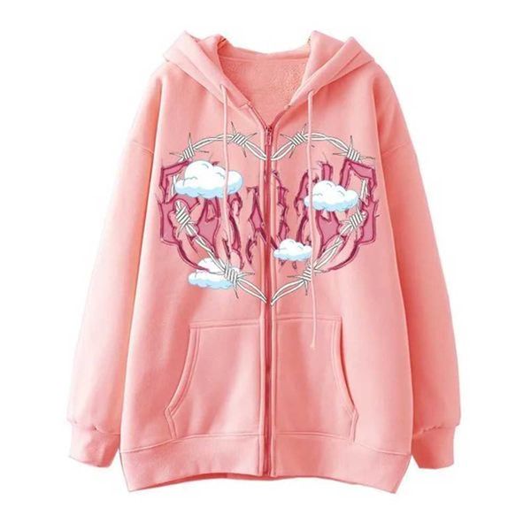 

luxury designer men hoodies large women's personalized printed zippered cardigan hooded jacket for couples casual thickened plush essen, Black