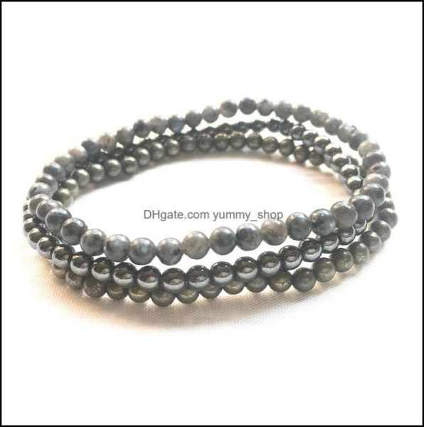 

beaded strands bracelets jewelry mg0130 natural pyrite hematite yoga mala beads bracelet gray larvikite energy 4 mm mini gemstone 3964383, Black