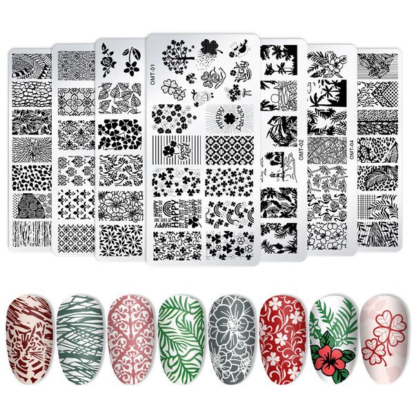 

stickers decals 8pcs stamping plates 1pcs nail stamper tools 2023 stainless steel stamp plate for nails art decoration 230712, Black