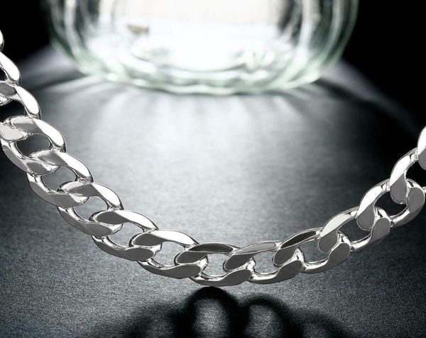 

whole 10mm width silver man jewelry fashion men chain curb necklace for men039s whips necklace hip hop style jewelry gift n5592793