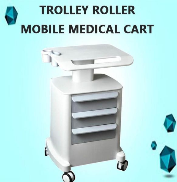 

2019 new trolley roller mobile medical cart with draws assembled stand holder for salon spa hifu machine2440126