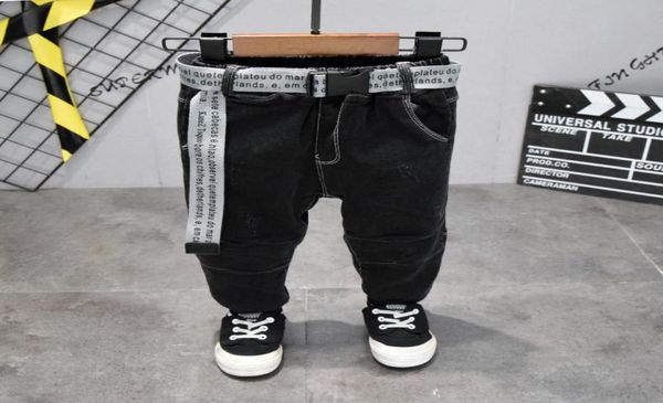 

2021 belt children039s pants kids pants baby boys jeans plus velvet for baby boys denim toddler clothing 27 years ko499472803, Blue