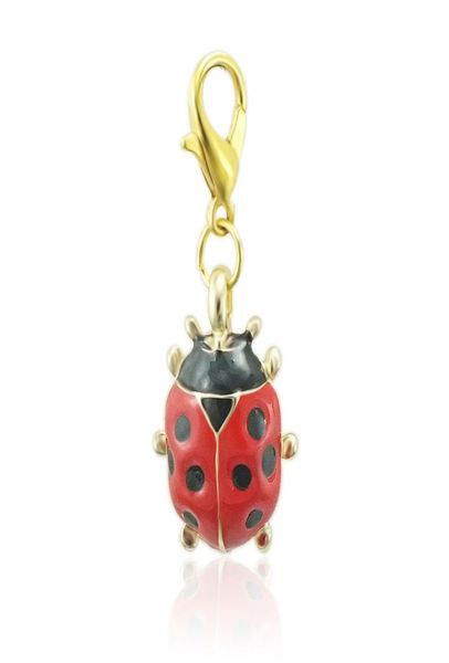 

fashion lobster clasp bulk charms red enamel insect animals pendants diy charms for jewelry making accessories6958545, Bronze;silver
