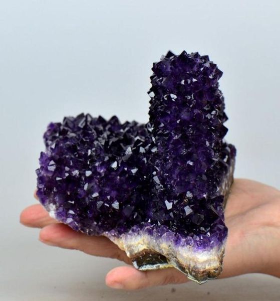 

100g extra a uruguayan amethyst geode clusters formation flowers8619380, Black