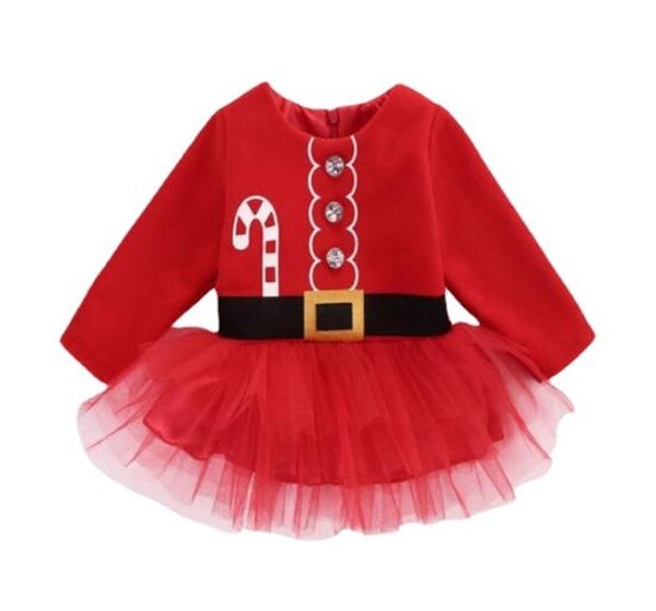 

girl039s dresses new year baby christmas dress child cotton girl tutu santa claus costume 1563 b34596442, Red;yellow
