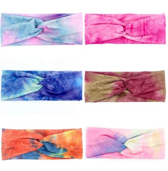 

womens headbands headwraps tie dye turban hairbands fashion hair accessories running headband sports hairband 6 styles kka79872476437, Slivery;white