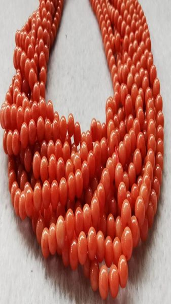 

genuine rare red coral smooth round beads natural stone gemstone 56mm 16inch2973302, Black