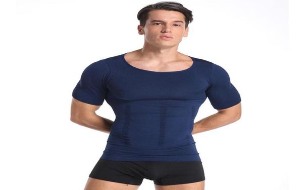 

men039s body shapers classix men toning tshirt slimming shaper posture shirt belly control gynecomastia vest compression man t3792539, Black;brown