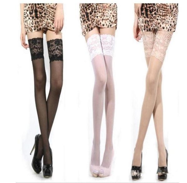 

women lace suspender stockings summer girls long socks over knee silk stocking thighhighs stockings lace stocking solid5413302, Black;white
