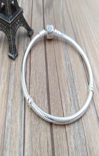 

stirling silver bracelet authentic 925 sterling silver fits european style jewelry charms beads andy jewel 590702hv1130422, Golden;silver
