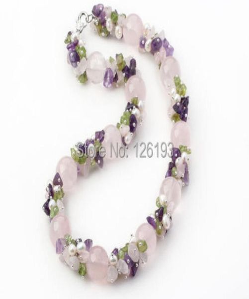 

chunky big freshwater pearl natural stone necklace for women handmade statement bohemian pearl jewelry offer drop 2202123261429, Golden;silver