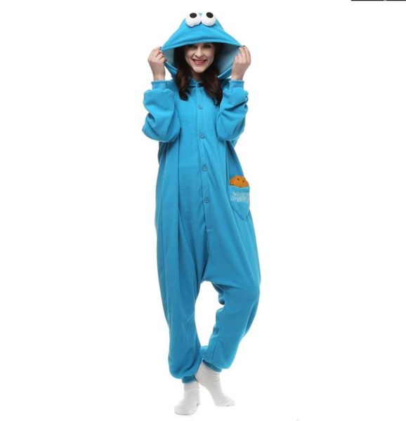 

cookie monster adult039s cartoon kigurumi polar fleece costume for halloween carnival new year party welcome drop 2818977, Black;red