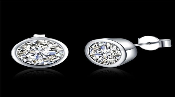 

women039s sterling silver plated round diamond earrings gsse093 fashion 925 silver plate earring jewelry gift8400875, Golden;silver