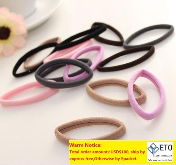 

pieces of high elastic durable seamless rope korean accessories mixed color rubber band womens ring, Pink