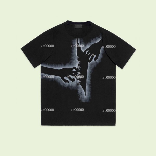 

22ss designer letter printed t shirts tee fashion sweatshirt high street short sleeve summer casual t-shirt breathable men women crew neck t, Black;brown