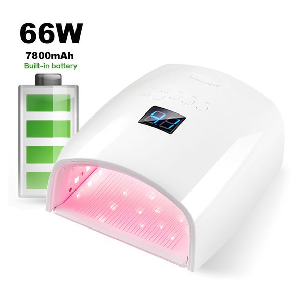 

nail dryers upgraded 66w rechargeable lamp s10 cordless dryer manicure machine uv light for nails wireless led 230712