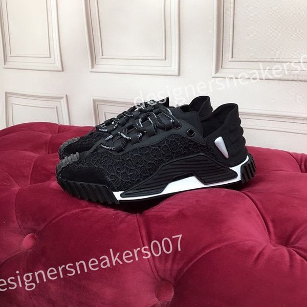 

2023 new luxury casual shoes designe womens running shoes platform women men for leather sneaker trainer trainers triple white sneakers hc21, Black