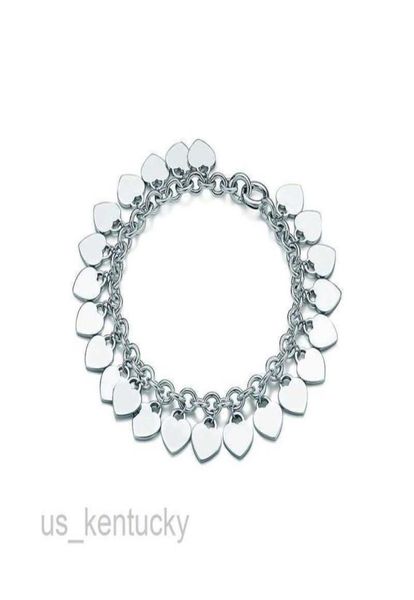 

charm bracelets famous 925 sterling silver designer brands classic charm diy bracelet multi heart label handwear l2212162220637, Golden;silver