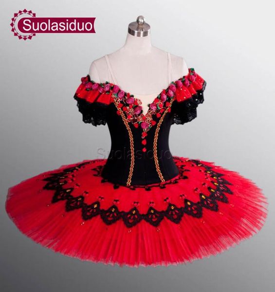 

professional black stage ballet tutu costumes women ballet dance performance apperal children dancewear ballet skirt girls d6332780, Black;red