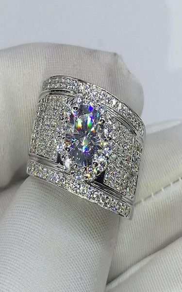 

choucong new arrival deluxe jewelry 925 sterling silver round cut white z cz diamond gemstones women wedding band rin7922947, Slivery;golden